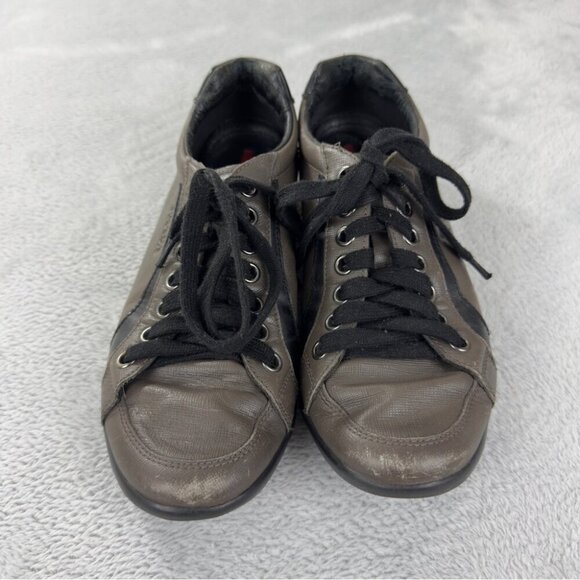 Prada Sport Leather Low Top Sneakers Brown Size 7.5 US - Picture 13 of 15